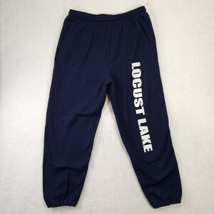 Gildan Heavy Blend Navy Blue Locust Lake Sweatpants Size‎ 2XL Drawstring Cuffed